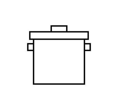 Mutfak pot simgesi vektör illüstrasyonu