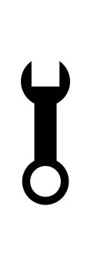 İngiliz anahtarı simgesi vektör illüstrasyonu