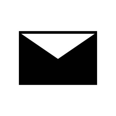 posta zarfı simgesi vektörü beyaz arkaplanda izole edildi, zarf işareti