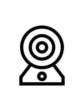 kamera vektörü ince çizgi simgesi 