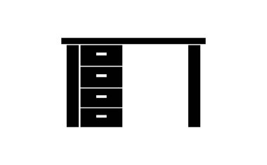 masa vektörü düz simgesi