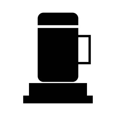 Kahve kupası simgesi, sade siyah stil.