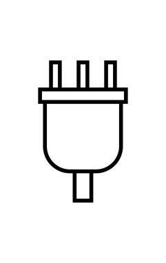 güç soketi simge vektör çizim