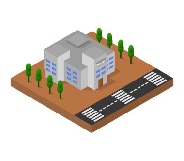 izometrik şehir manzarası tasarımı