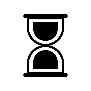 Kum saati simgesi vektör çizimi beyaz arkaplanda izole edildi