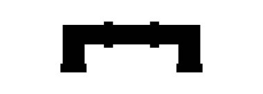 Beyaz arkaplanda boru düz simgesi, vektör illüstrasyonu