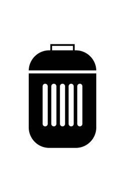 Çöp kutusu logo tasarım vektörü