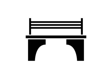 ahşap köprü simgesi vektör illüstrasyonu