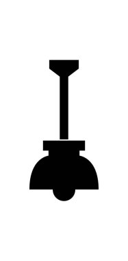 Kolye lambası ikon vektör illüstrasyonu