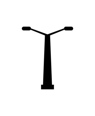 sokak lambası simgesi, vektör basit tasarım