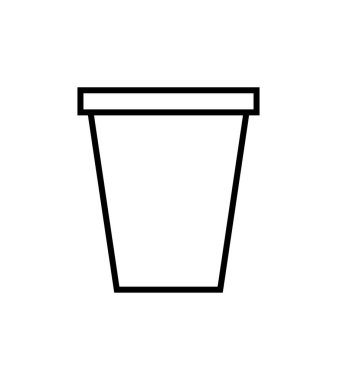 bitki saksısı simgesi, vektör basit tasarım