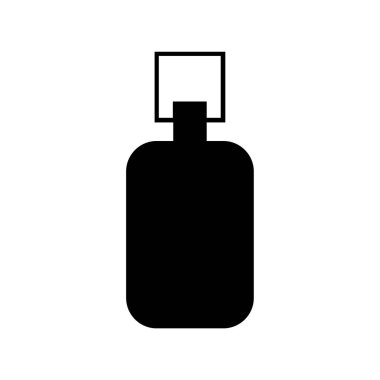 Beyaz arkaplanda izole edilmiş kozmetik şişe simgesi vektörü