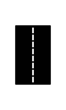 Yol doğrusal simgesi, vektör illüstrasyonu