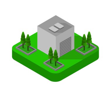 Şehir ve bina ikonunun vektör çizimi. Web için şehir ve mimari hisse senedi koleksiyonu.