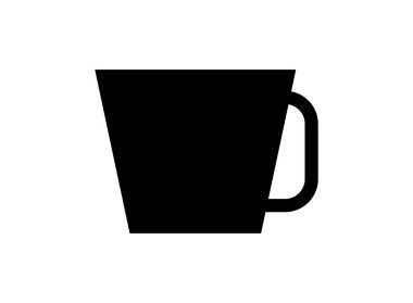 kahve fincanı simgesi, vektör illüstrasyonu