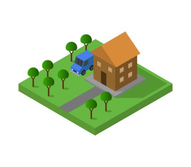 izometrik ev simgesi, izometrik biçim