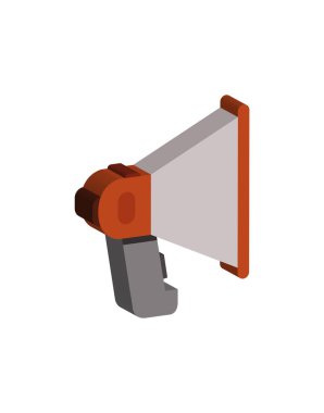 Megafon düz tasarım vektörü