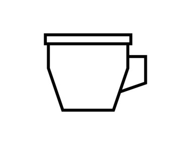 kahve fincanı simgesi, vektör illüstrasyonu