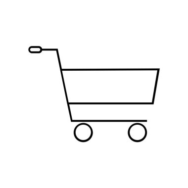 Alışveriş arabası ikonu. vektör illüstrasyonu