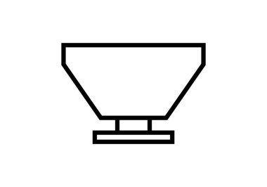 Kase ince çizgi simgesi, vektör illüstrasyonu