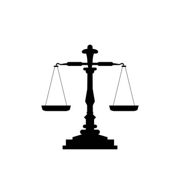 Adalet Ölçekli ikon vektör çizimi tasarımı