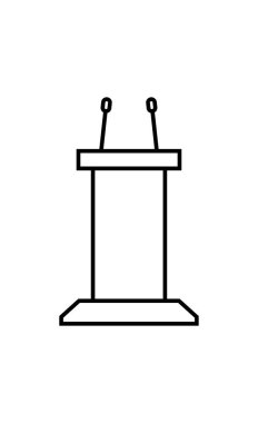 tribün simge vektör çizim