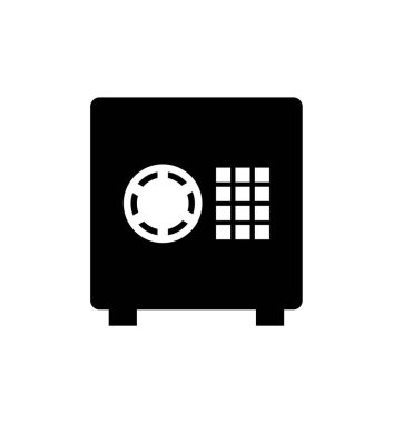 Beyaz arka plan üzerinde güvenli anahat simgesini