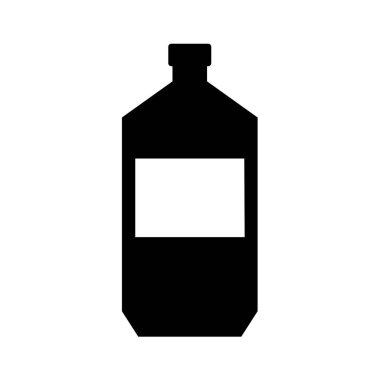 Basit şişe simgesi, vektör illüstrasyonu