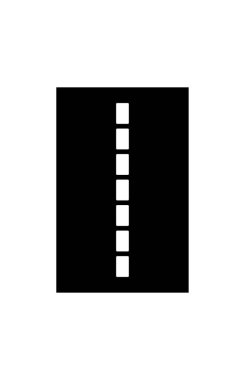 Yol doğrusal simgesi, vektör illüstrasyonu