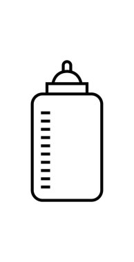 bebek şişe ağ ikonu vektör illüstrasyonu