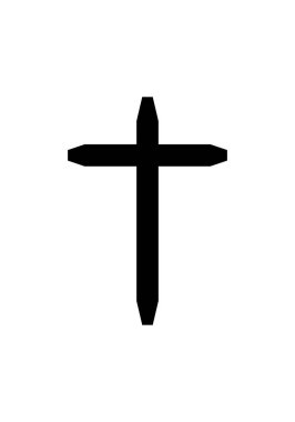 Hıristiyan çapraz simge vektör illüstrasyon