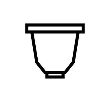 kahve kapsülü simgesi, vektör basit tasarım