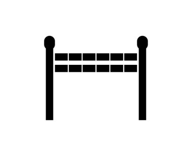 Çiftlik çiti ikonu ana hat vektörü. Sığır sürüsü. Jersey cinsi