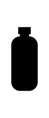 Şişe ikonu vektörü. İnce çizgi işareti. izole edilmiş sembol çizimi