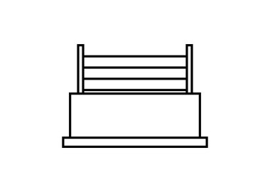 Boks ringi, vektör basit tasarım 