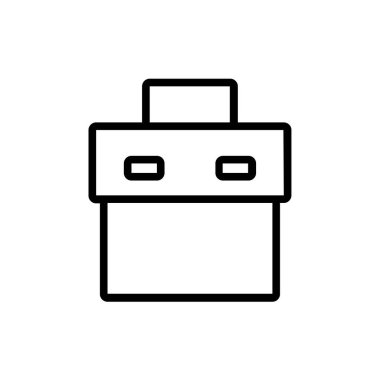evrak çantası vektörü ince çizgi simgesi