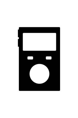 mp3 oynatıcı simge vektör çizimi