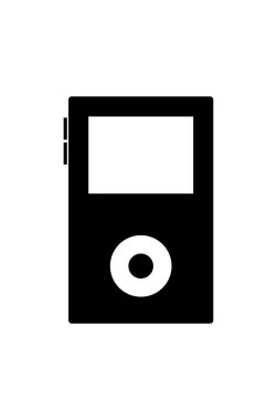 mp3 oynatıcı simge vektör çizimi