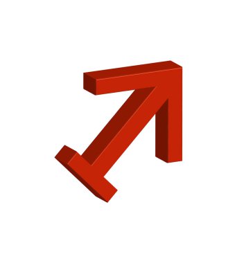 kırmızı ok sembolü vektörü