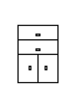 raf kabine vektör simgesi 