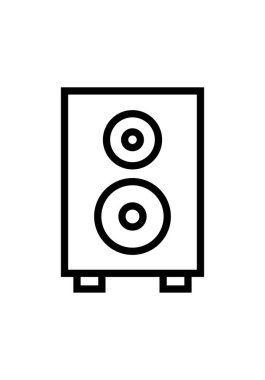 hoparlör simgesi, vektör basit tasarımı