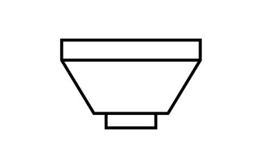 Kase ince çizgi simgesi, vektör illüstrasyonu