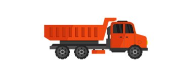 turuncu traktör simgesi, düz stil