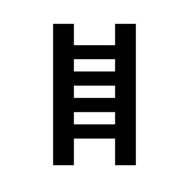 merdiven ağ ikonu vektör illüstrasyonu