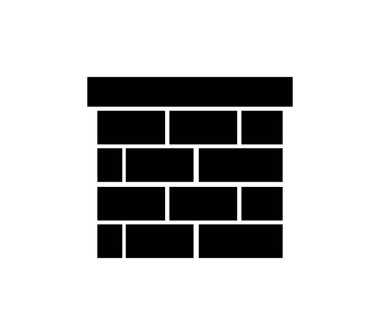 Basit baca çatı simgesinin vektör çizimi