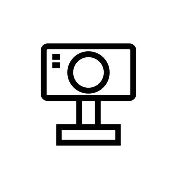 kamera vektörü ince çizgi simgesi 