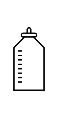 bebek şişe ağ ikonu vektör illüstrasyonu