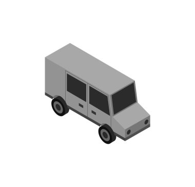 İzole edilmiş kamyon ikonu. Işınlama simgesi. vektör illüstrasyonu