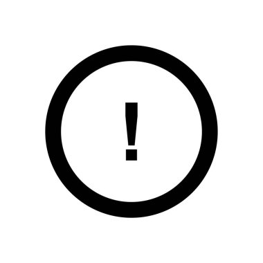 Ünlem işareti. Dikkat işareti. vektör simgesi. 