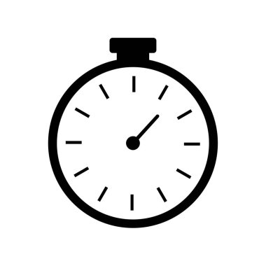 Kronometre vektörü düz simge çizimi 